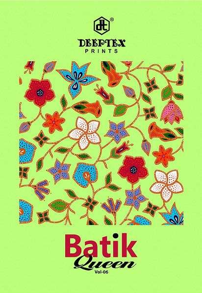 Deeptex Batik Queen Vol-6 Cotton With batik Design Saree Col...