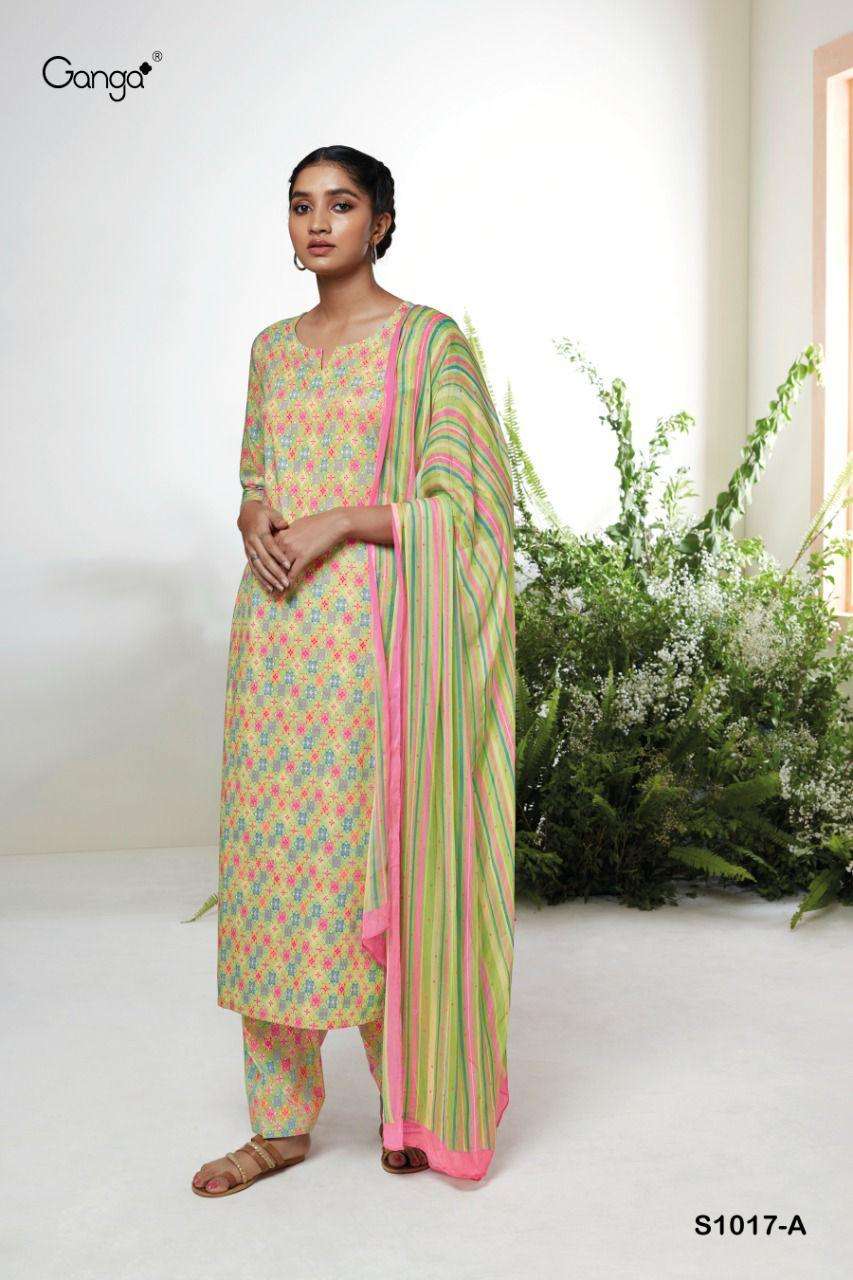 Ganga Fashion Timila 1017 Cotton with digital print suit col...