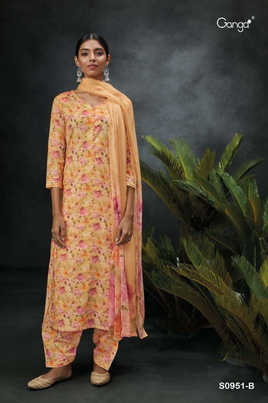 Ganga Fashion Timila 951 Cotton With Digital print suit