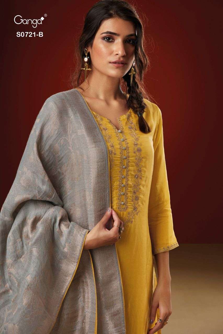 Ganga Gloria 721 Silk With Fancy Designer Salwar Kameez coll...