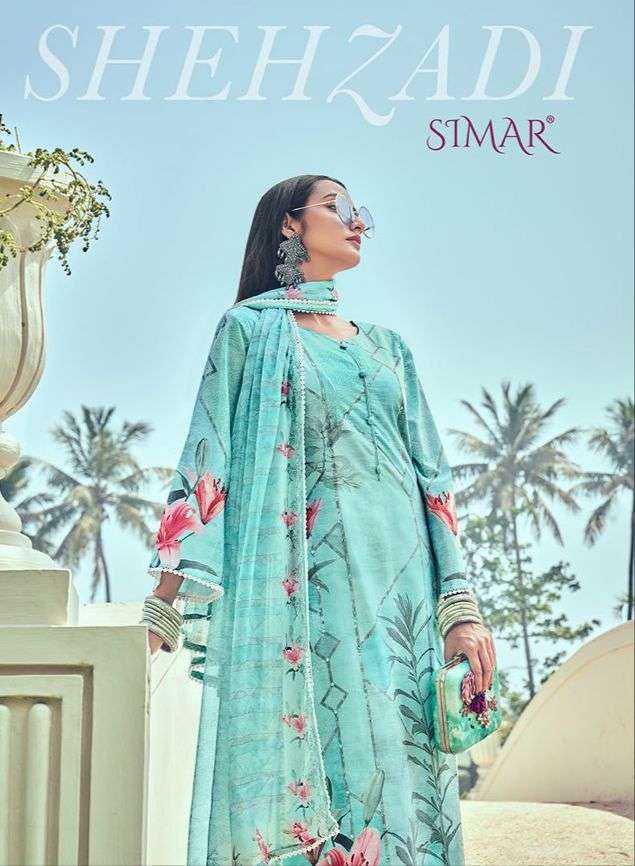 Glossy Shezadi Lawn Cotton With Fancy Salwar Kameex collecti...