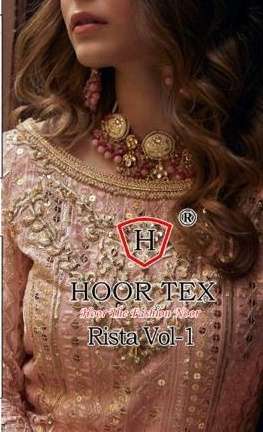 Hoor Tex Rista vol 1 18016 Georgette With Embroidery Work Pa...