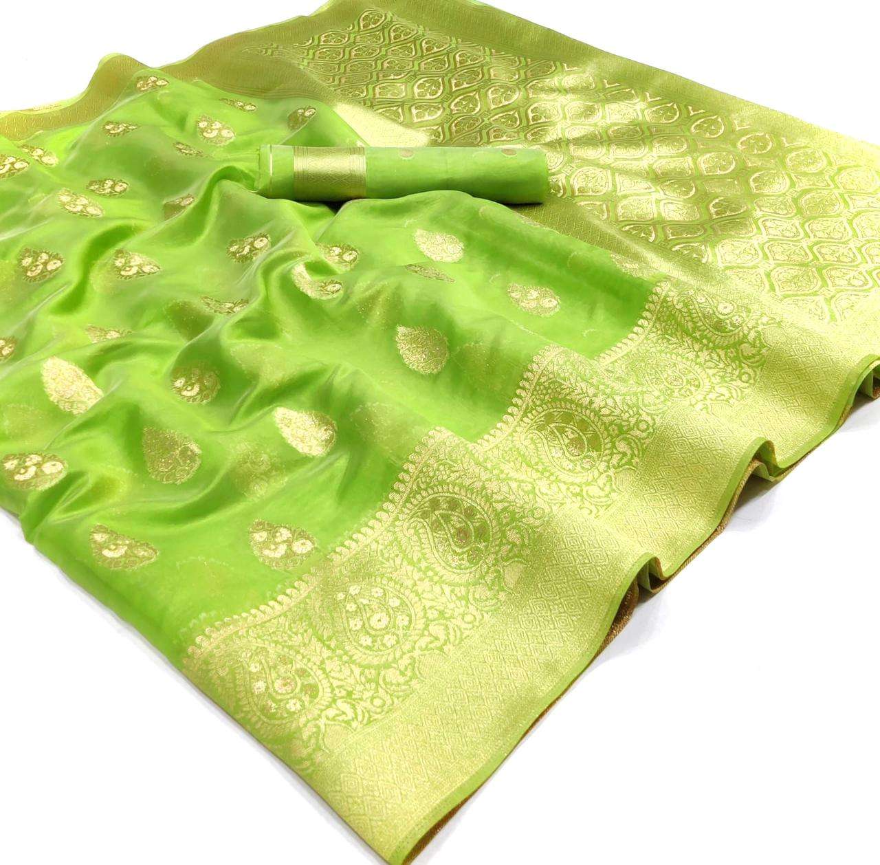 Jenifer Vol 3 Banarasi silk with weaving design saree collec...