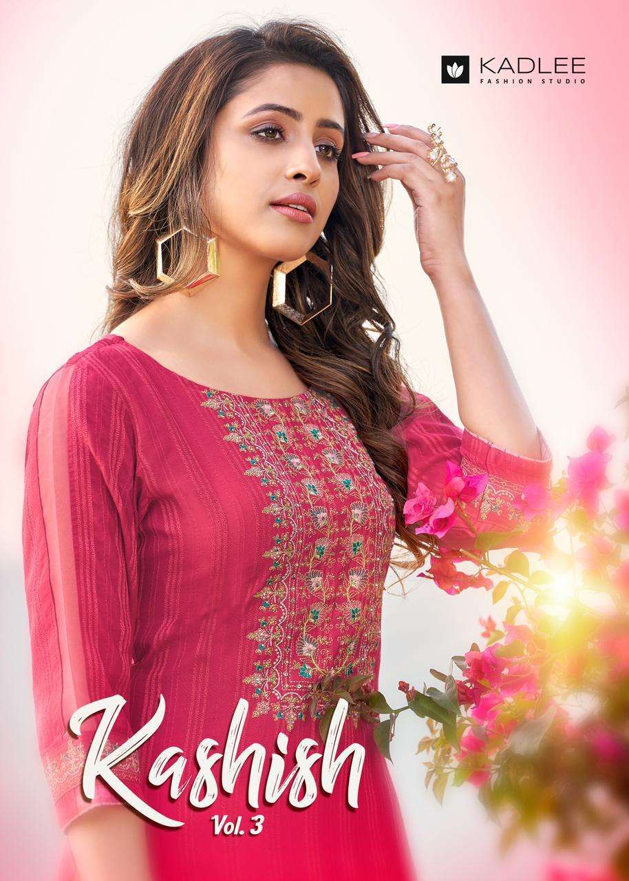 Kadlee kashish Vol 3 Rayon With fancy Work Kurti collection