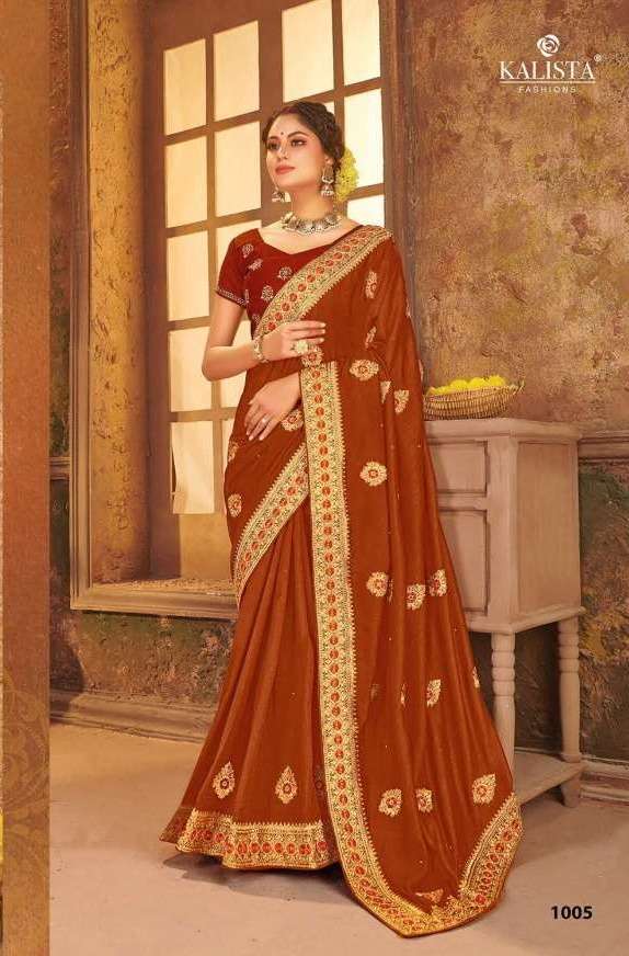 Kalista Fashion Shivalika Vichitra Silk With Fancy Wedding W...