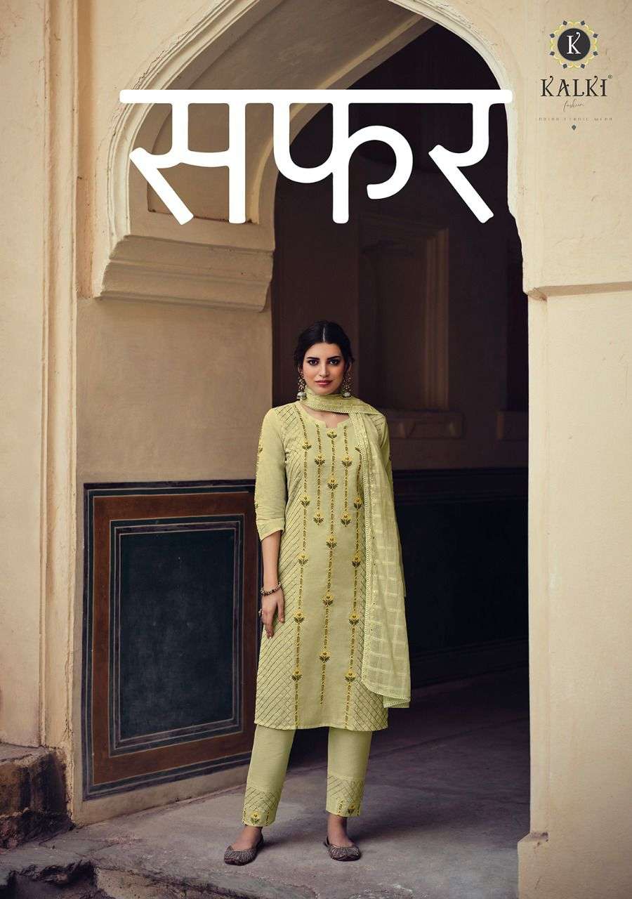 Kalki Fashion Safar Cotton With Fancy Designer Readymade  Su...