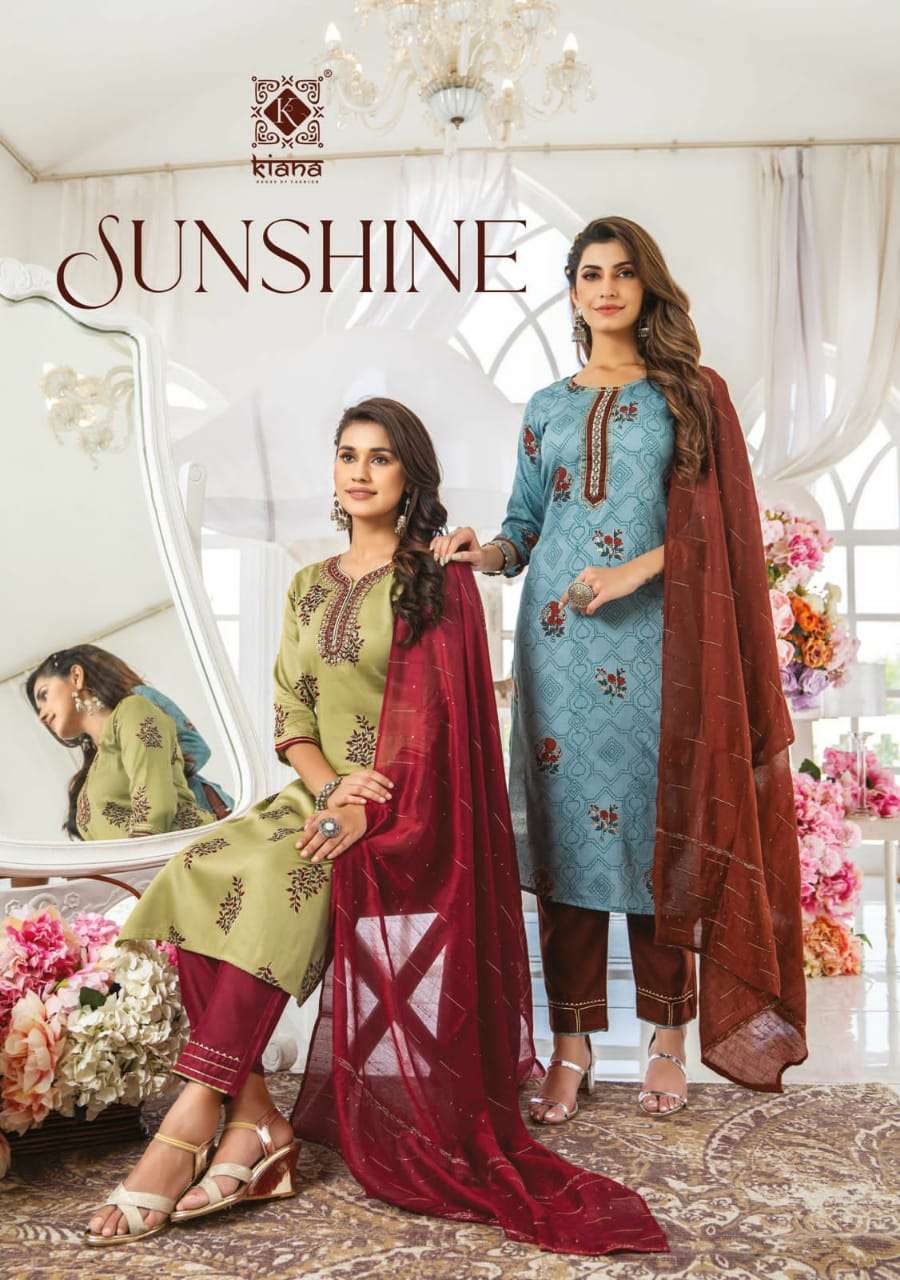 Kiana Fashion Sunshine Cotton With Fancy Readymade Salwar Ka...