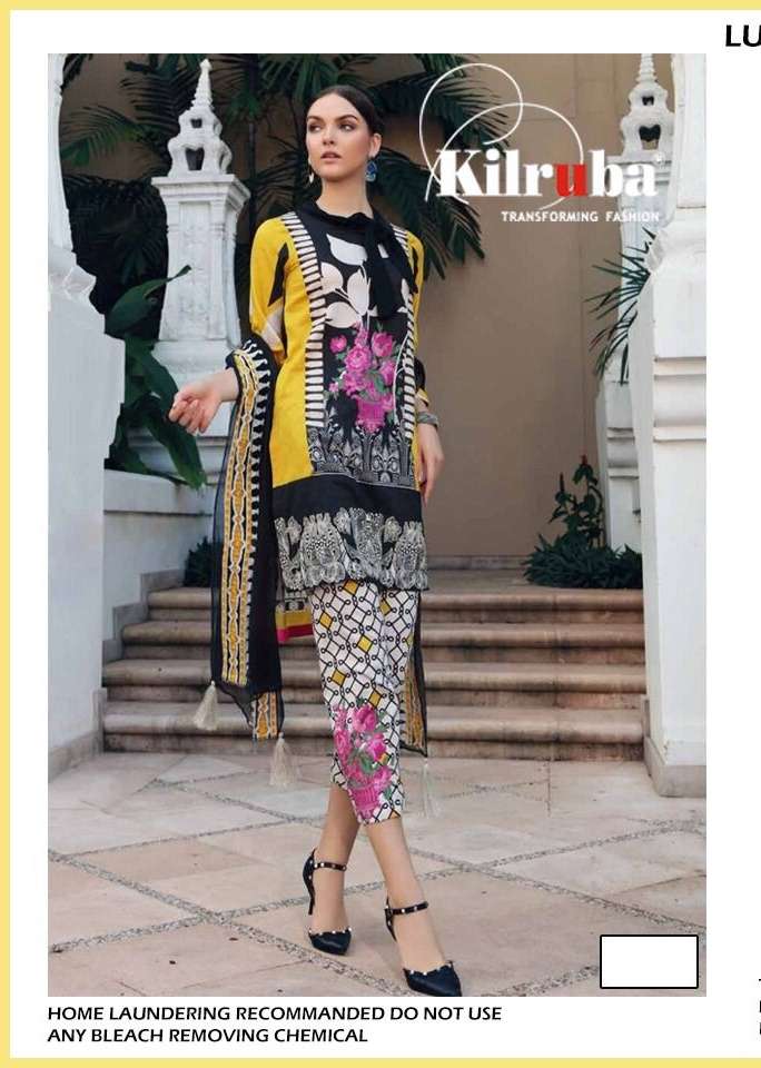 Kilruba 121 Lawn with Beautiful Print Pakistani Suit Collect...
