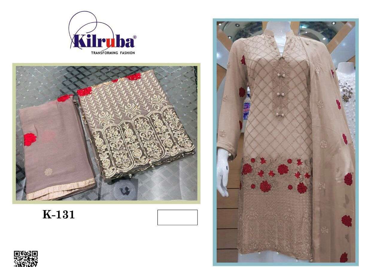 Kilruba 131 Georgette With Embroidery work Pakistani suit co...