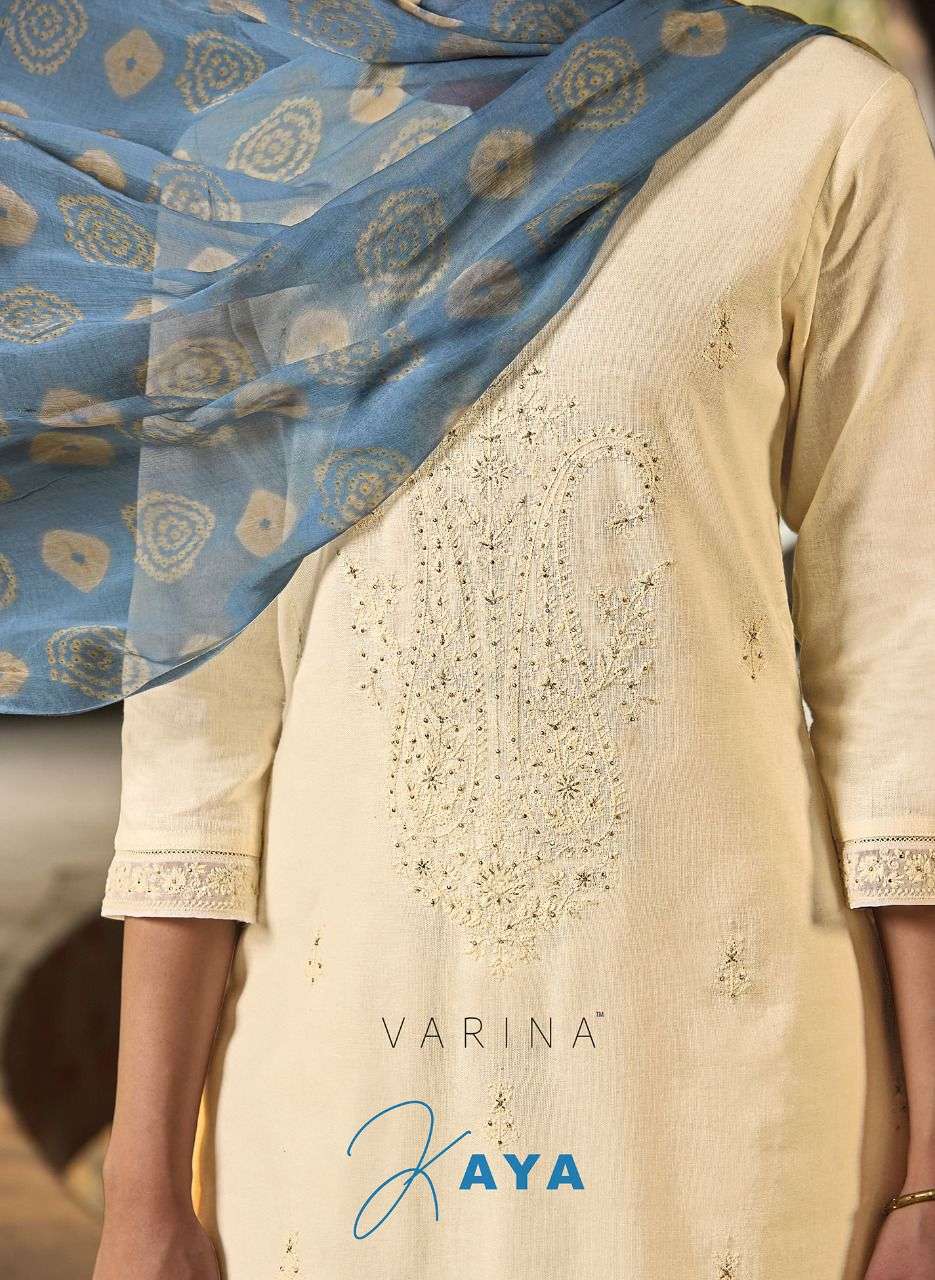 Om tex Varina Kaya Cotton With Embroidery Work Salwar Kameez...