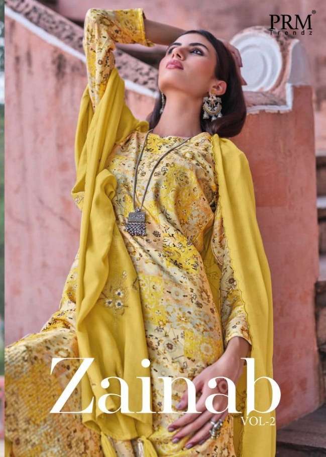 Prm Trendz Zainab Vol 2 Jam Cotton With Fancy Work Salwar Ka...