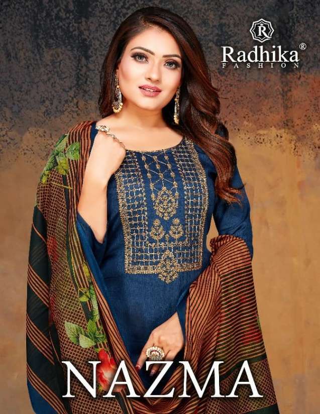 Radhika Fashion Nazma Jam Cotton With fancy Salwar Kameez co...