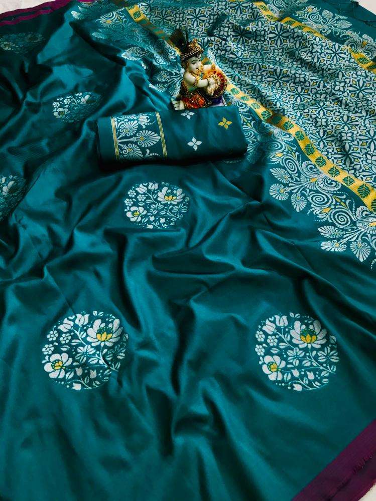 Radhika Lichi Silk With Golden Zari Saree Collection At Whol...