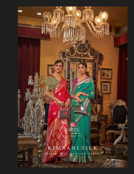 Rajtex Kimaani Silk With Weaving Design Saree Collection At ...