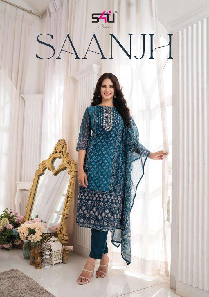 S4U Saanjh 101-106 Fancy With Designer Readymade Suit Collec...