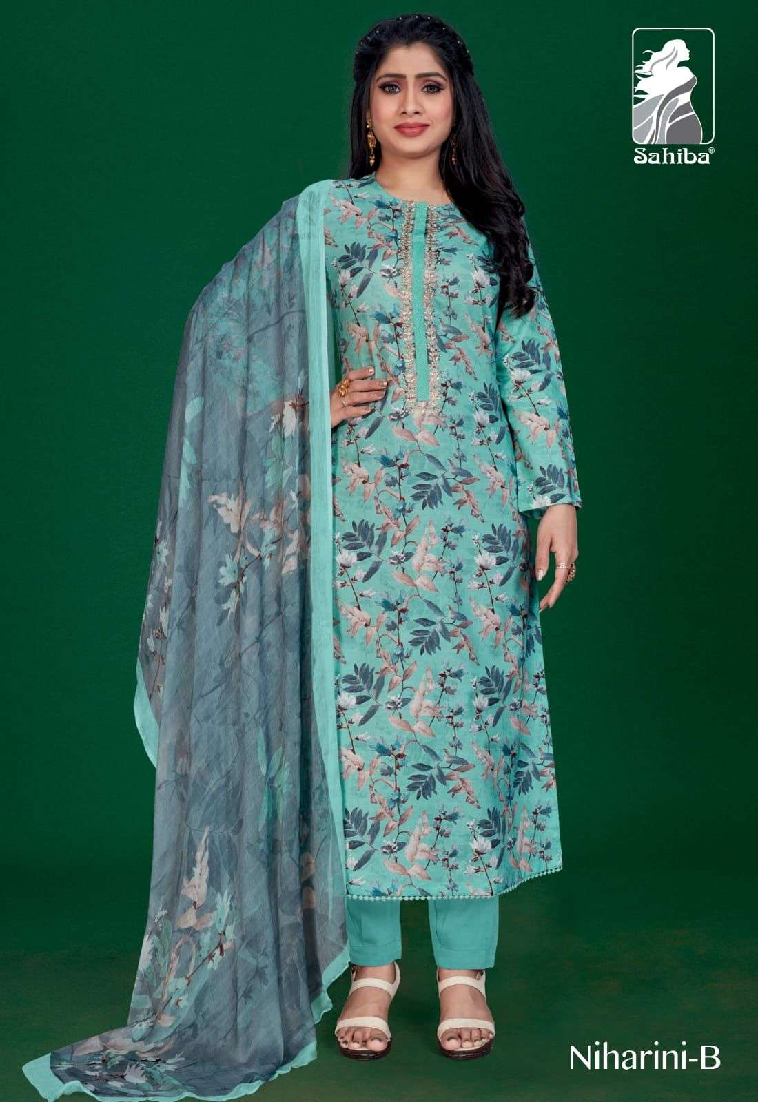 Sahiba Niharini Cambric Cotton With Handwork Suit collection