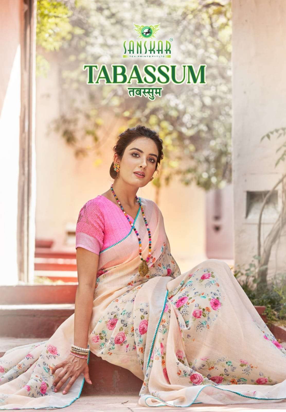 Sanskar Tabassum Soft Linen With Fancy Saree Collection