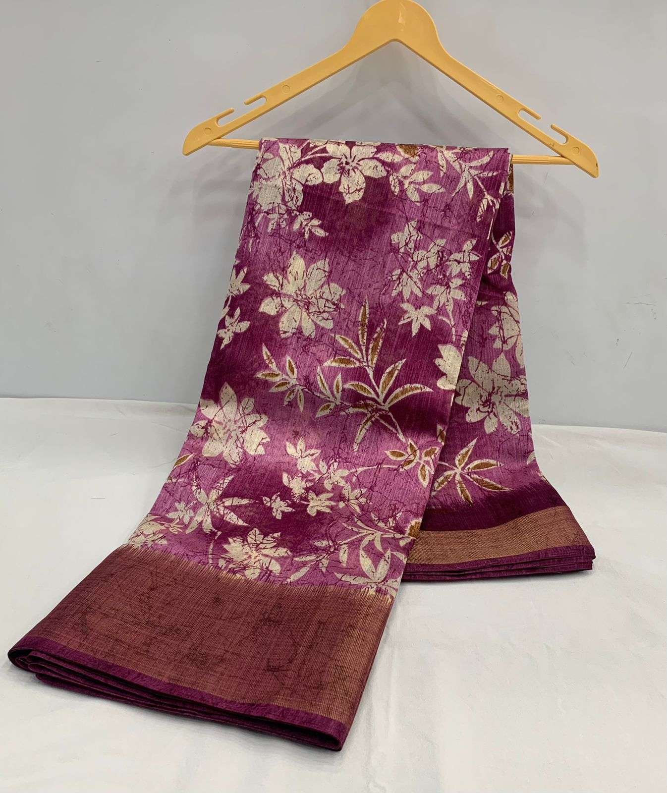 Soft Cotton Silk with Printed , Weaving Border Saree Collect...