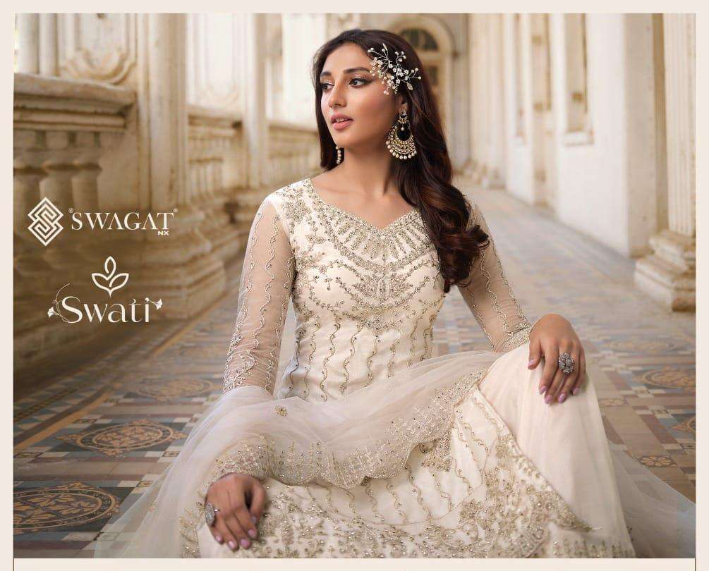 Swagat Swati ButterflyNet with Fancy Desiger Suit collection