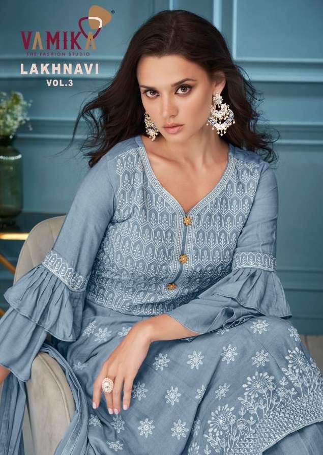 Vamika Lakhnavi Vol 3 Rayon With Fancy Reaymade Suit collect...