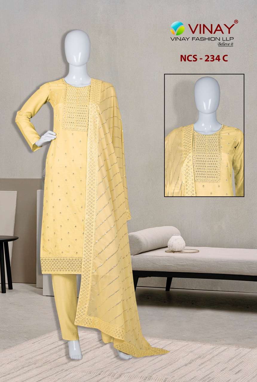Vinay Fashion 234 Dola With Fancy Work Salwar Kameez collect...