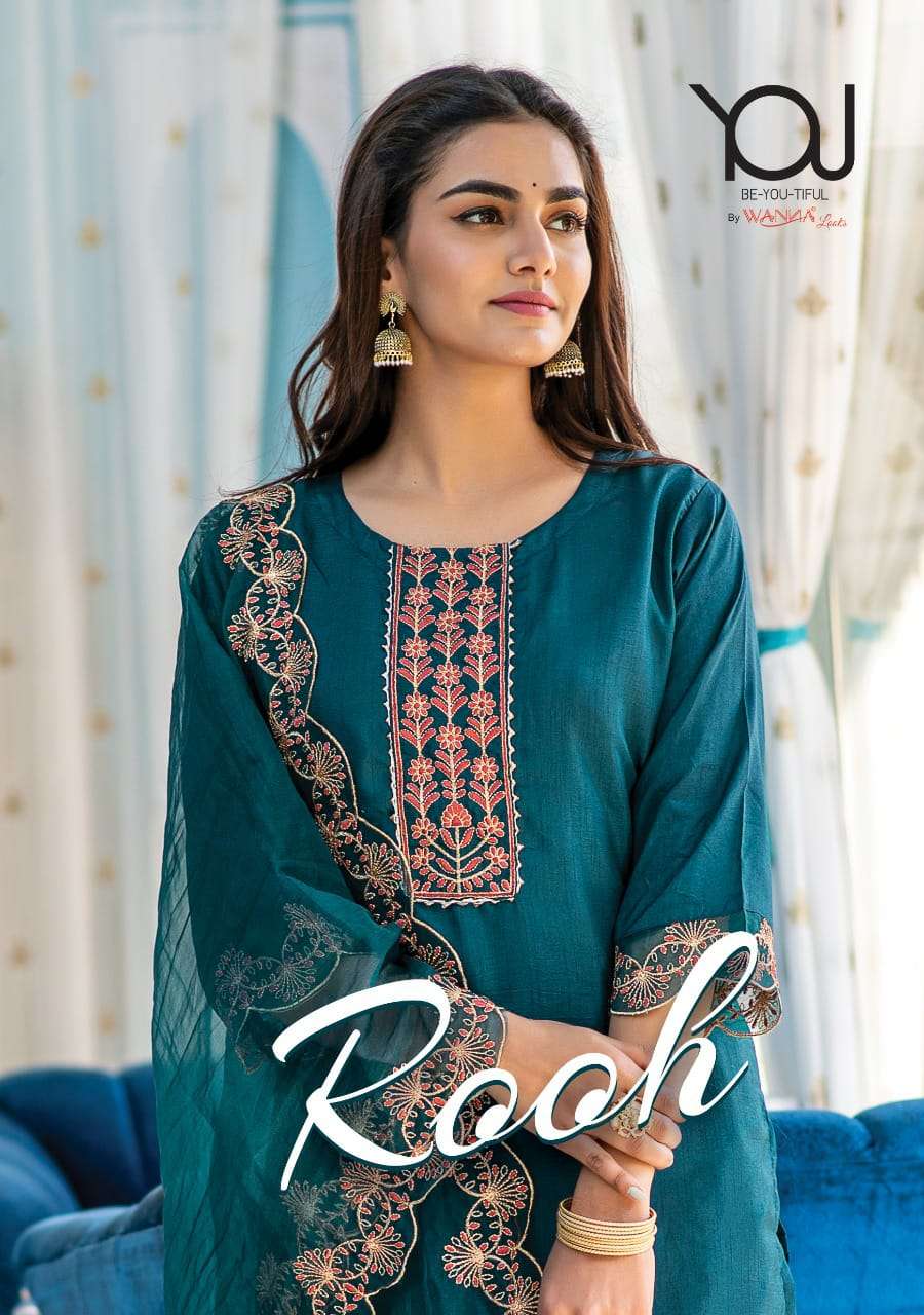 Wanna Rooh Dola Silk With Fancy Work Readymade Suit Collecti...