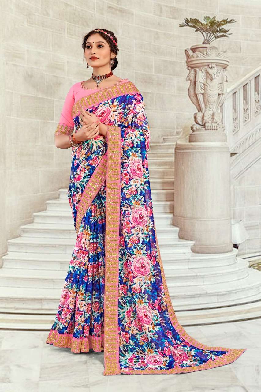 AAcho Chanderi Silk With Digital Print Fancy Saree Collectio...