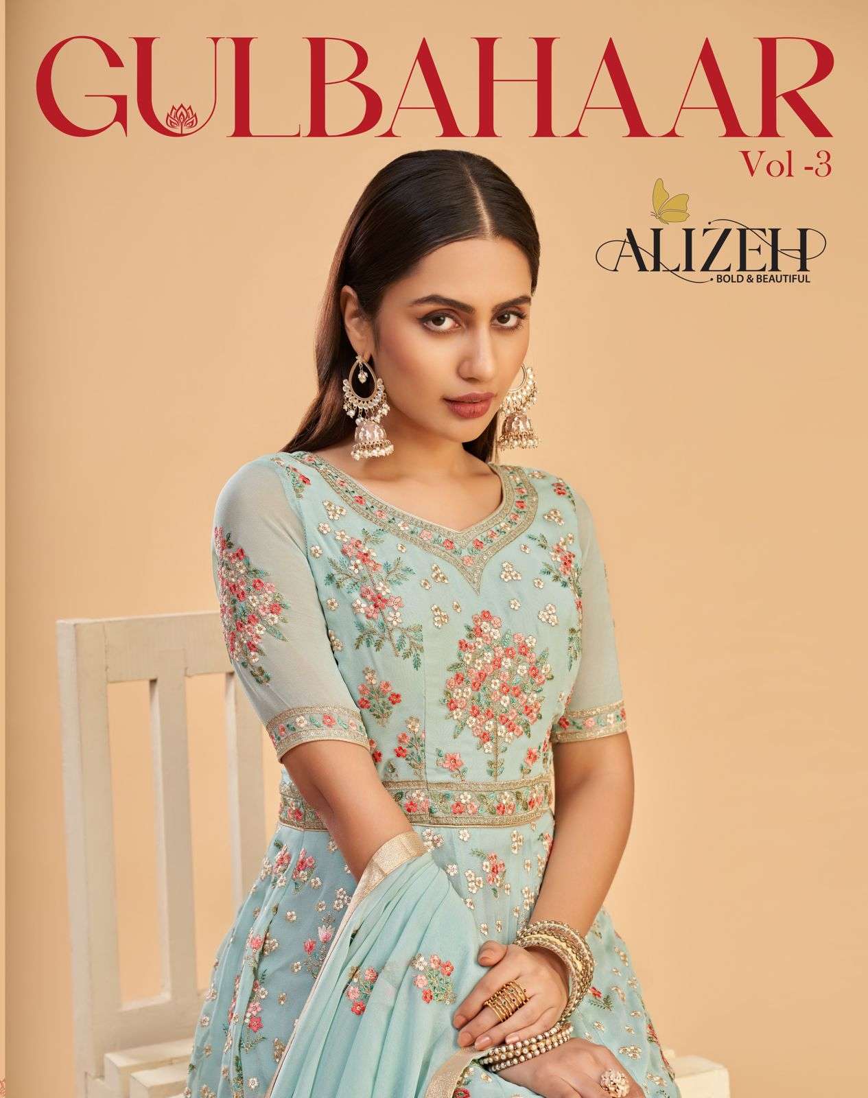 Alizeh Fabrics Gul Bahaar Vol 3 Georgette With Heavy Designe...