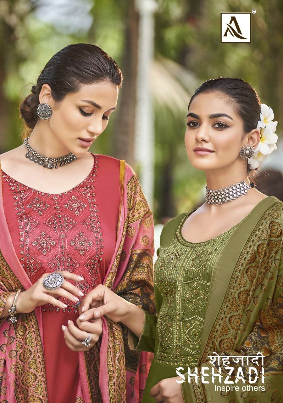 Alok Suits Shehzadi Jam cotton with fancy embroidery work sa...