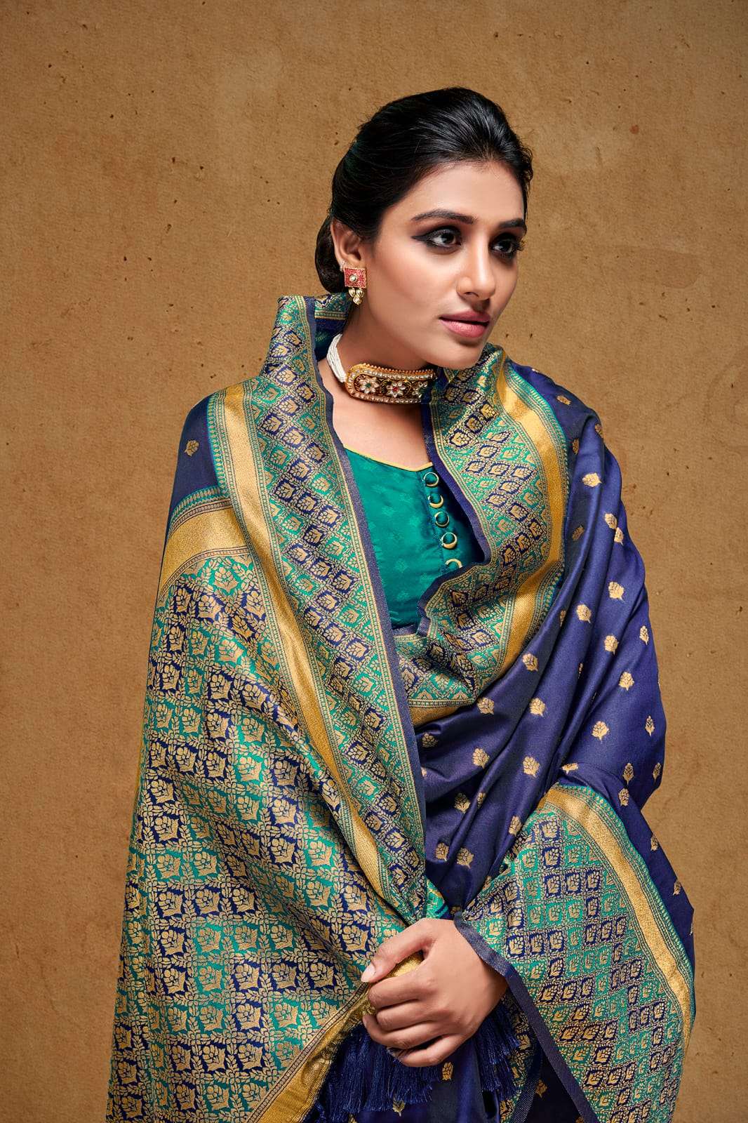 Amisha Banarasi Silk with Weaving Design Saree collection At...
