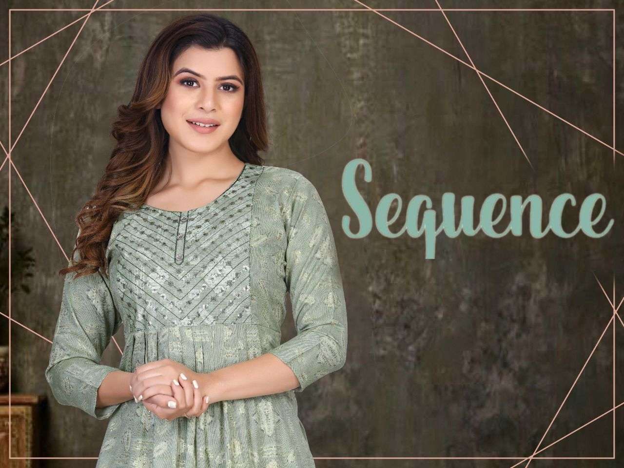 Beauty Queen Sequence Vol 1 Rayon With fancy Kurti collectio...