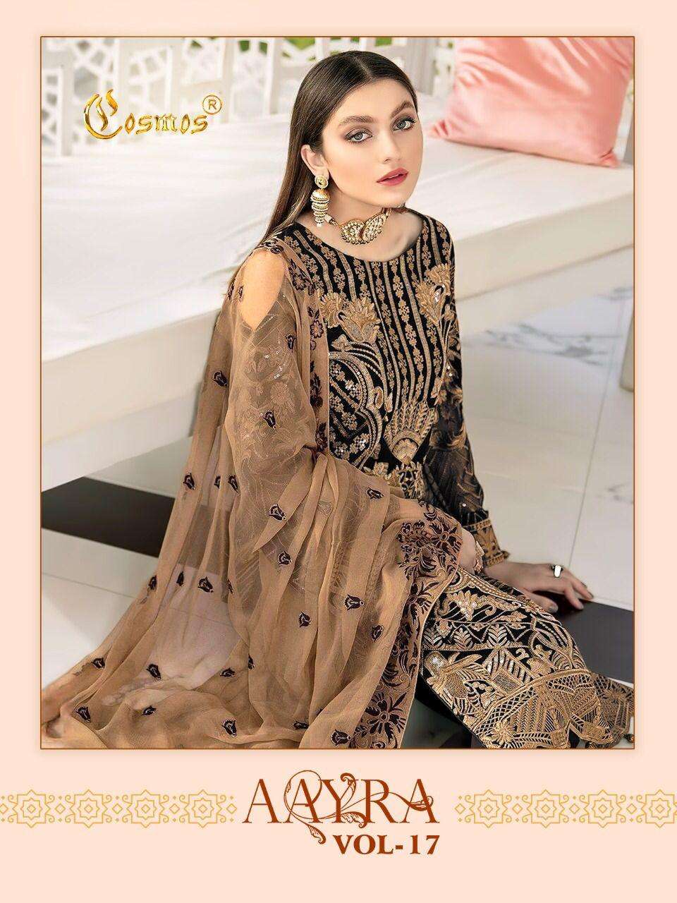 Cosmos Fashion Aayra Vol 17 Faux Georgette With Embroidery w...