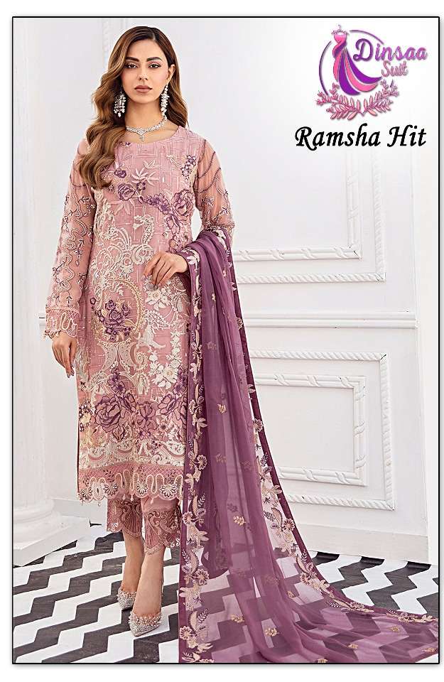 Dinsaa Suits Ramsha Georgette With Fancy Look Pakistani Salw...