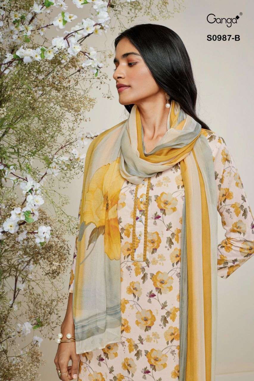 Ganga Fashion Inna 987 Cotton With Digital Print Salwar Kame...