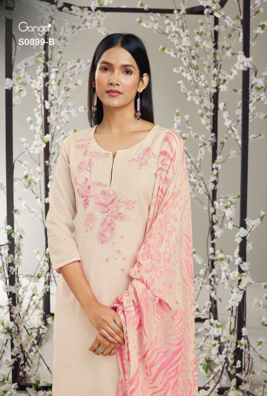 Ganga Fashion Kova 899 Viscose Silk With Digital Print Salwa...