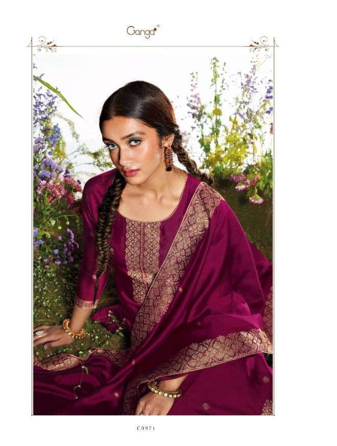 Ganga Fashion Samyati Viscose Silk With heavy Designer Salwa...