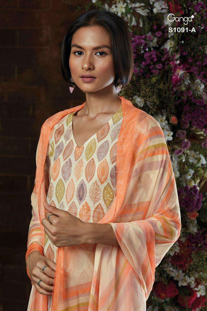 Ganga Fashion Timila 1091 Cotton With Printed Dress Material...