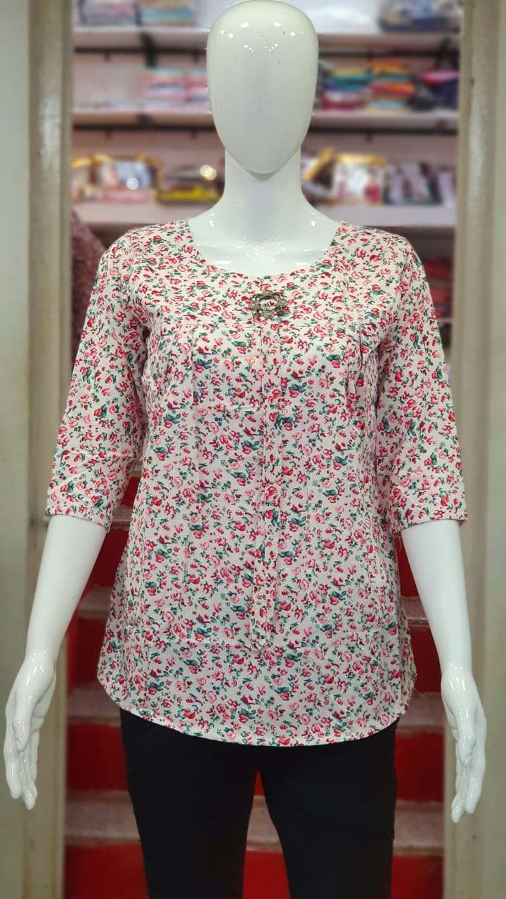 Georgette With Digital Print Short Tops Collection