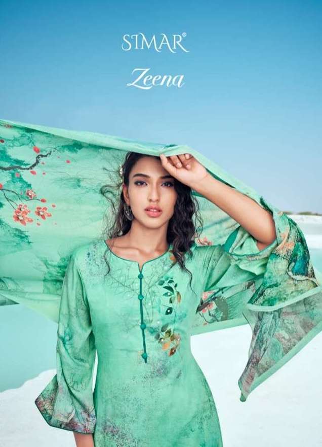 Glossy Simar Zeena Cotton with digital print salwar kameez c...