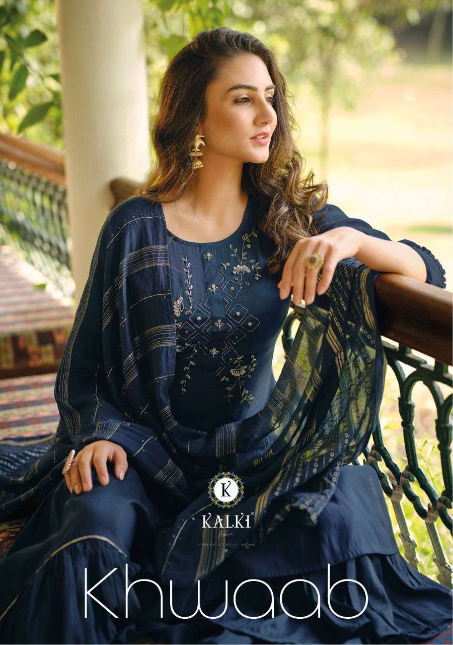 Kalki Fashion Khwaab Viscose Silk With Fancy Work Readymade ...