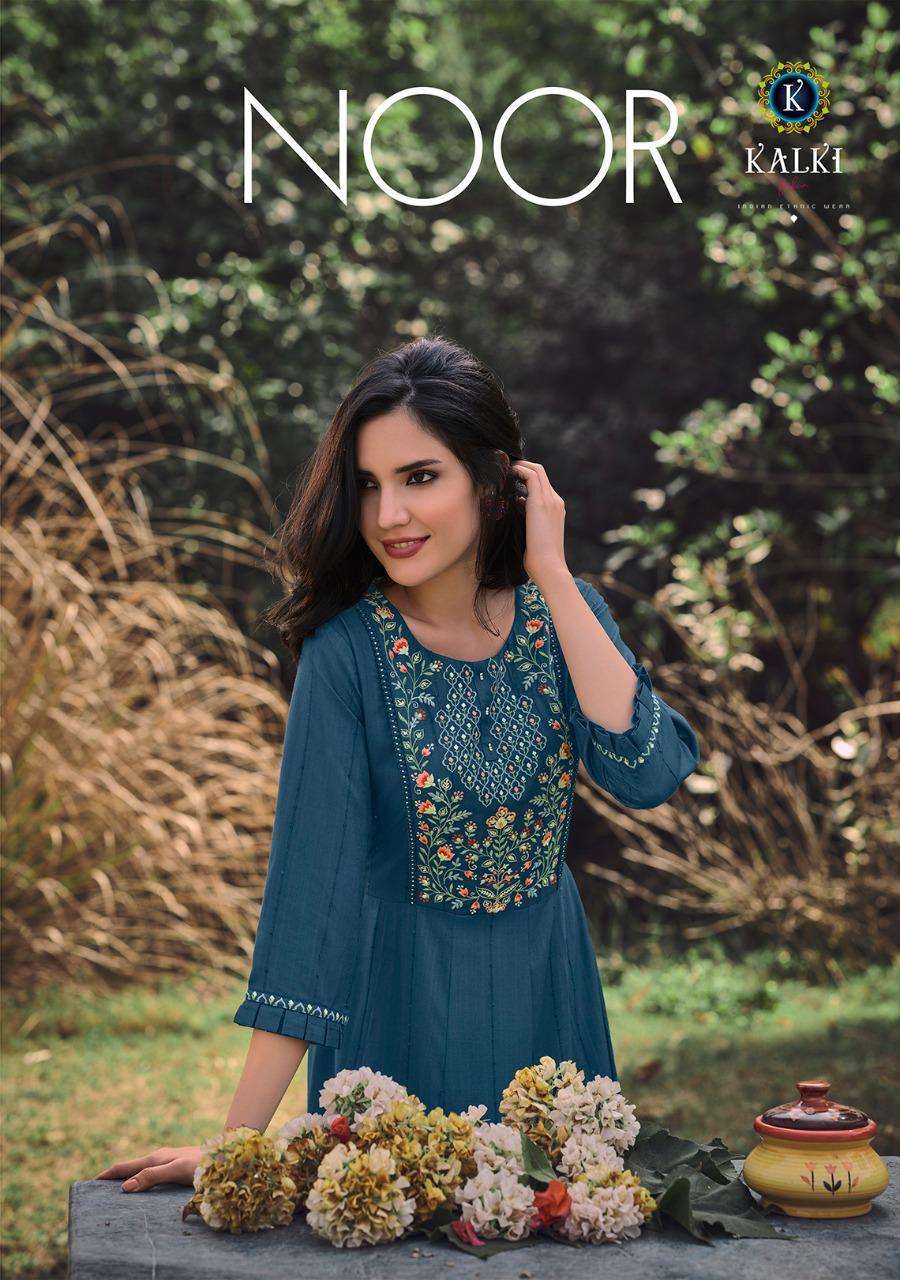 Kalki Fashion Noor Viscose With Thread Work Kurti collection