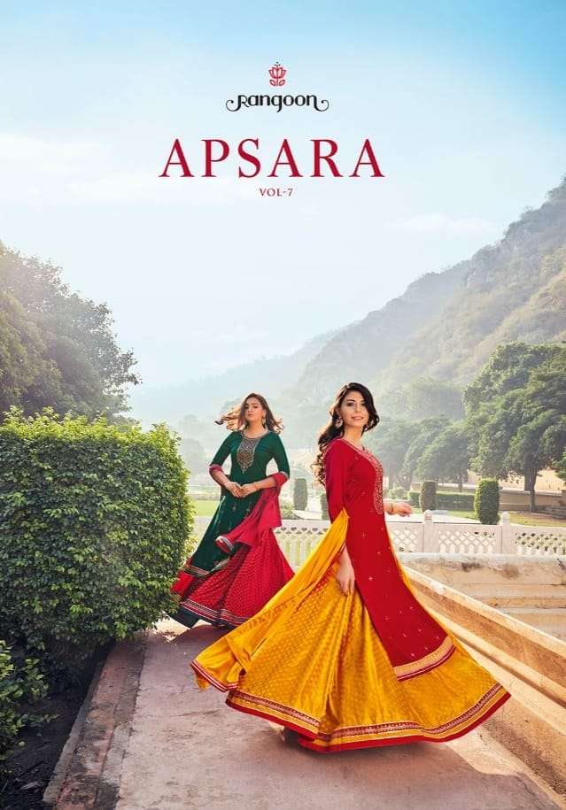 Kessi Fabrics Rangoon Apsara vol 7 Rayon With Fancy Handwork...