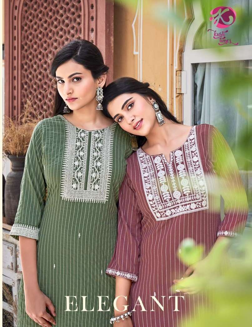 Kurti Time Elegant Viscose With Fancy Embroidery Work Kurti ...