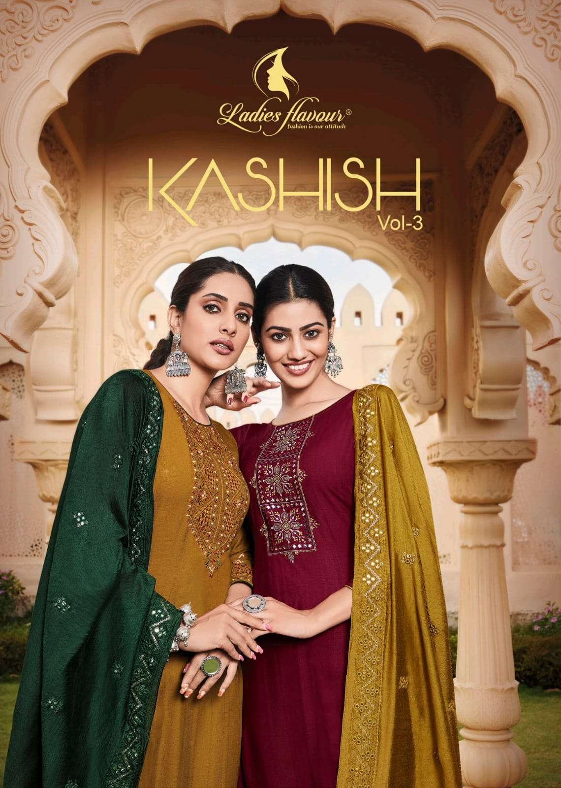 Ladies Flavour Kashish vol 3 Rayon With Fancy Work Readymade...