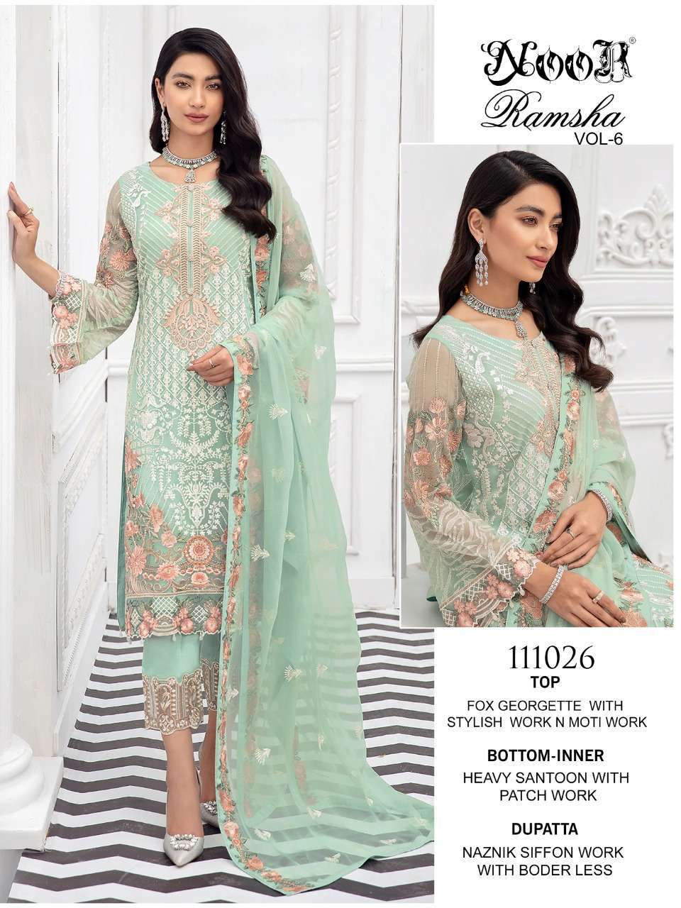 Noor Ramsha Vol 6 Fancy Pakistani Salwar Kameez collection a...