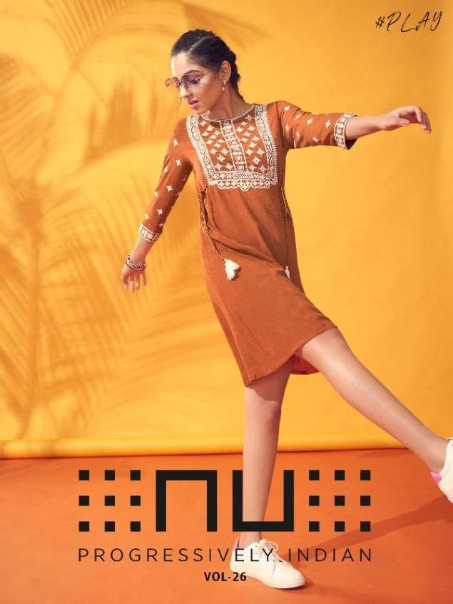 NU Vol 26 Rayon with fancy short top collection at wholesale...