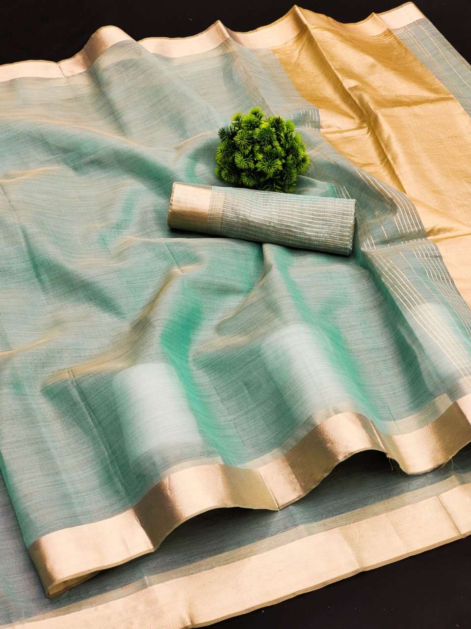 Organza Silk With fancy Party wear saree collection at whole...