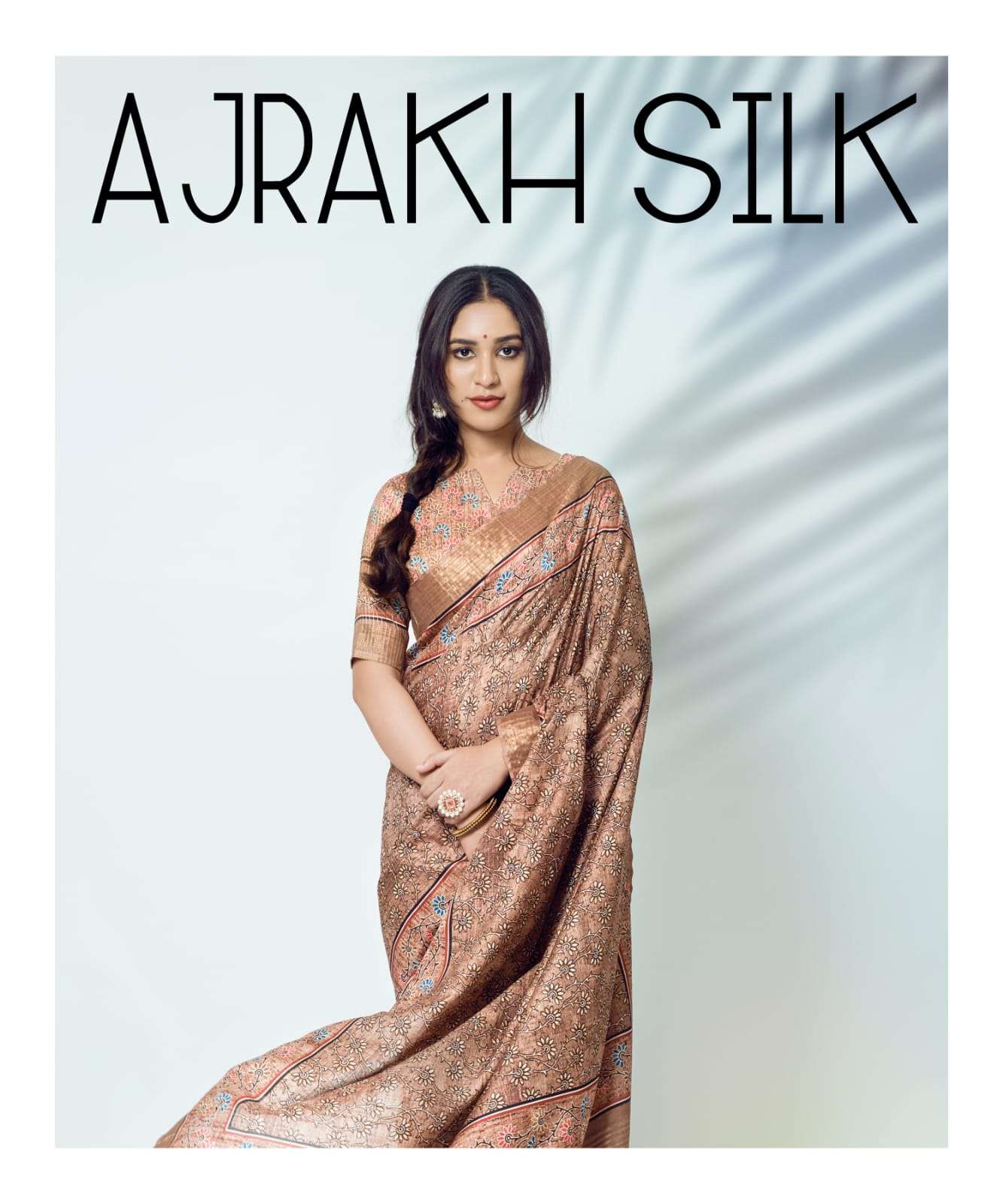 Rajpath Ajrakh silk with fancy saree collection at wholesale...