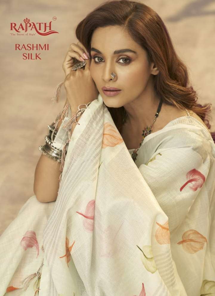 Rajpath Rashmi Linen Silk With fancy Print Saree collection ...