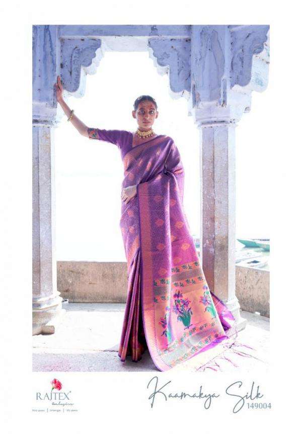 Rajtex Kaamakhya Silk With Weaving Design Saree collection A...